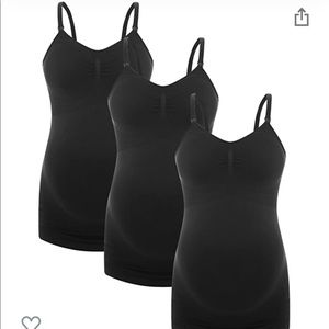 Set of 3 nursing cami tops with built in bra